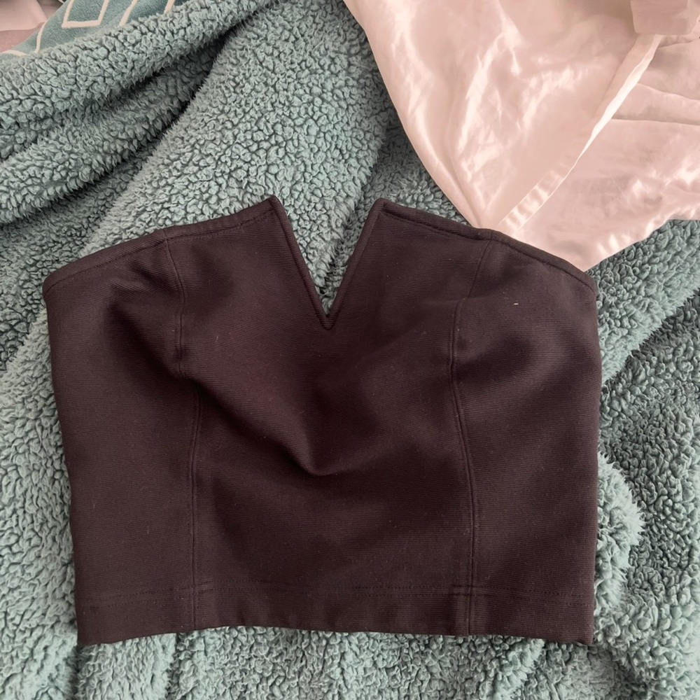 Anthropologie Black Crop Top